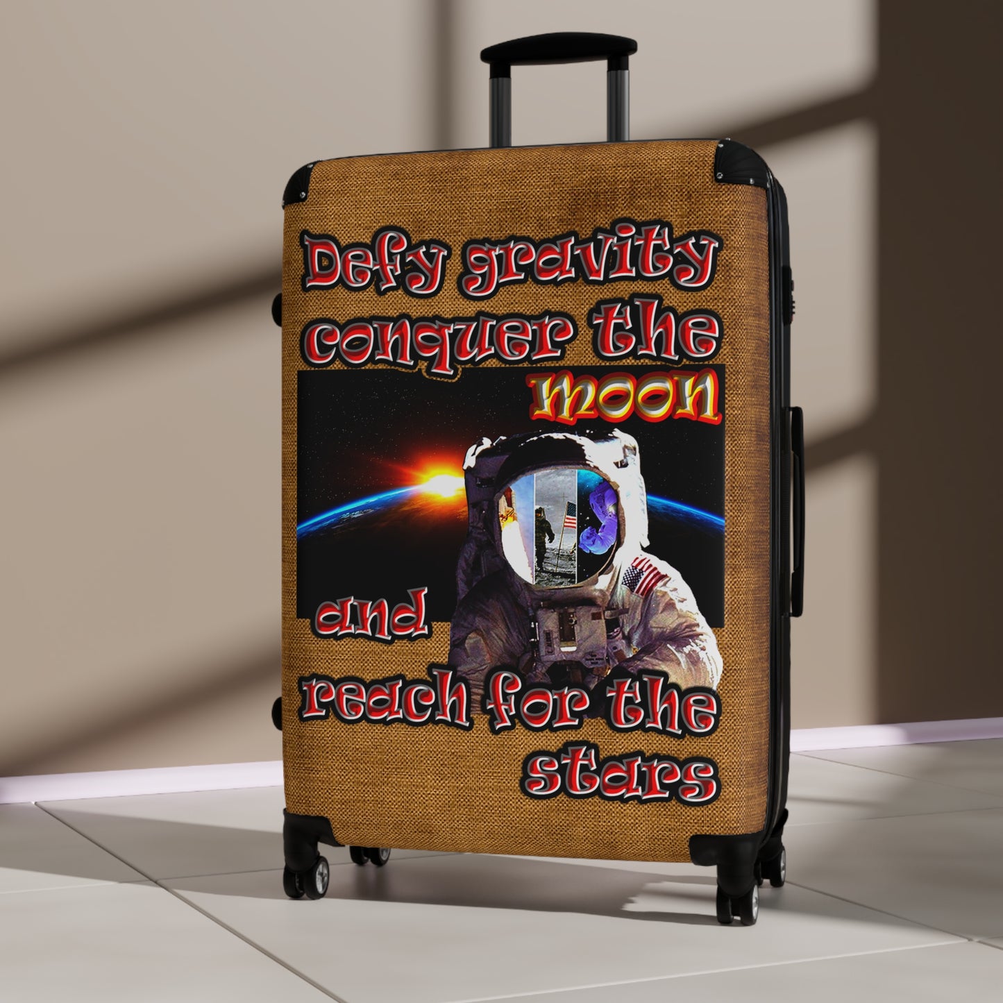 defy conquer reach - Suitcase (brown papyrus)