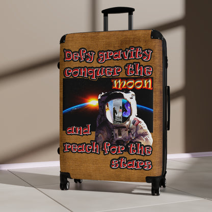 defy conquer reach - Suitcase (brown papyrus)