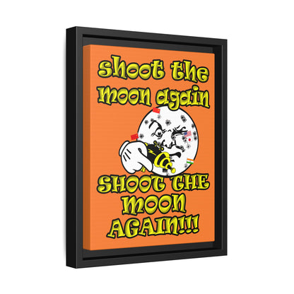 shoot the moon again - framed canvas art (crusta)