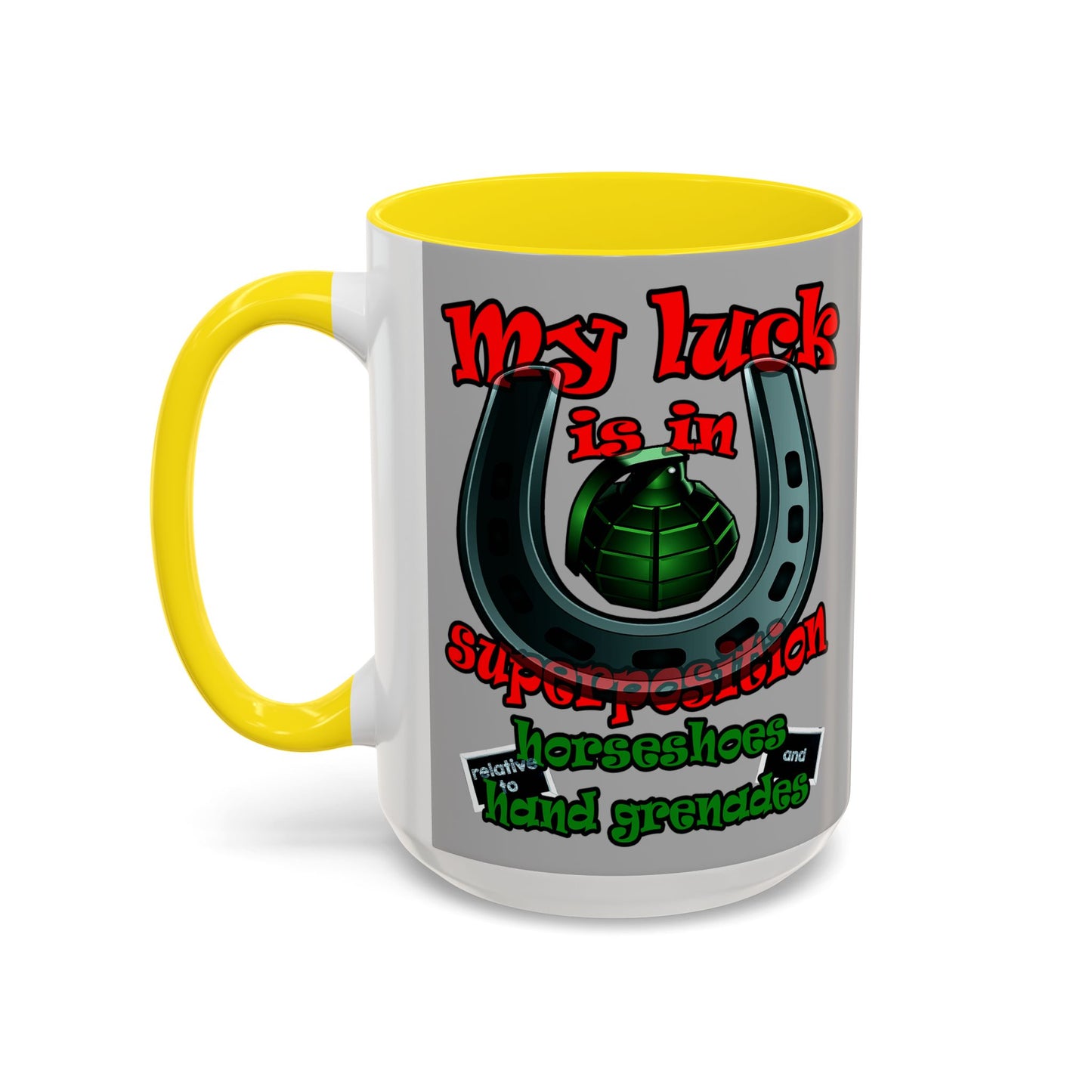 my luck - Accent Mug (light grey)