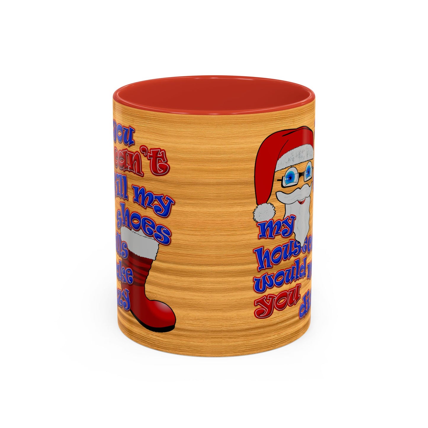 santa's shoes - Accent Mug (butterscotch wood finish)