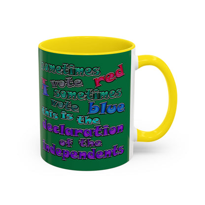 declaration of the independents - Accent Mug (dark green)