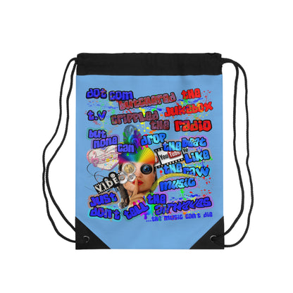 drop the beat - Drawstring Bag (light blue)