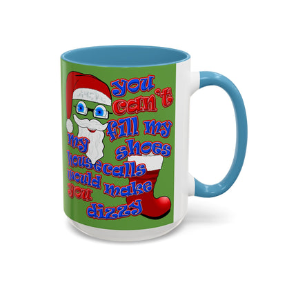 santa's shoes - Accent Mug (green)