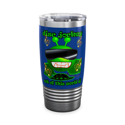 disc jockey - Ringneck Tumbler, 20oz (dark blue)