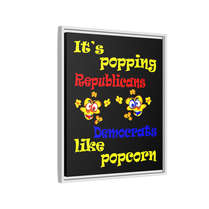 popping like popcorn - framed canvas art (black)
