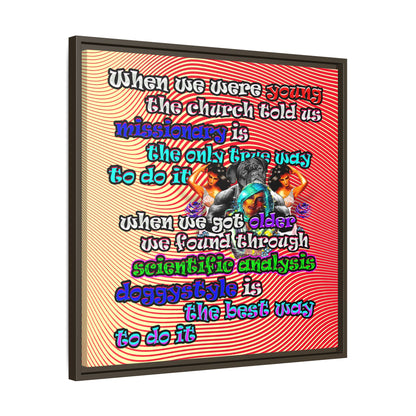 doggystyle - framed canvas art (yellow-orange wave)