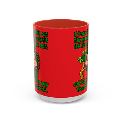 turtle race - Accent Mug (red)