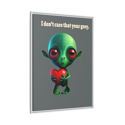 I don't care that your grey - framed canvas art (dark grey)
