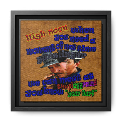 high noon - framed canvas art (brown papyrus)