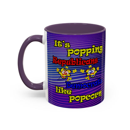 popping like popcorn - Accent Mug (purple wave)