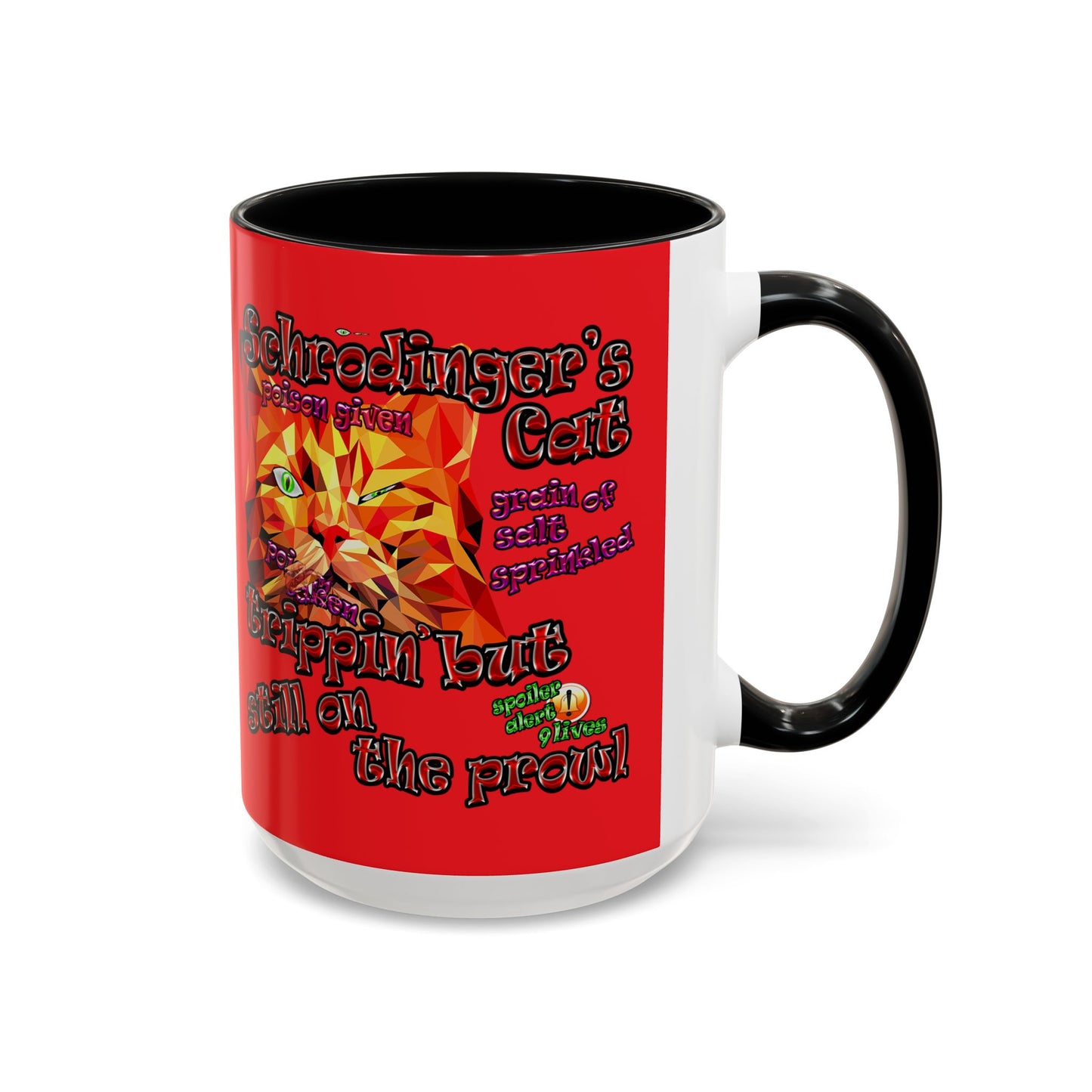 schrodinger's cat - Accent Mug (red)