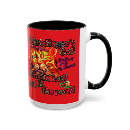 schrodinger's cat - Accent Mug (red)