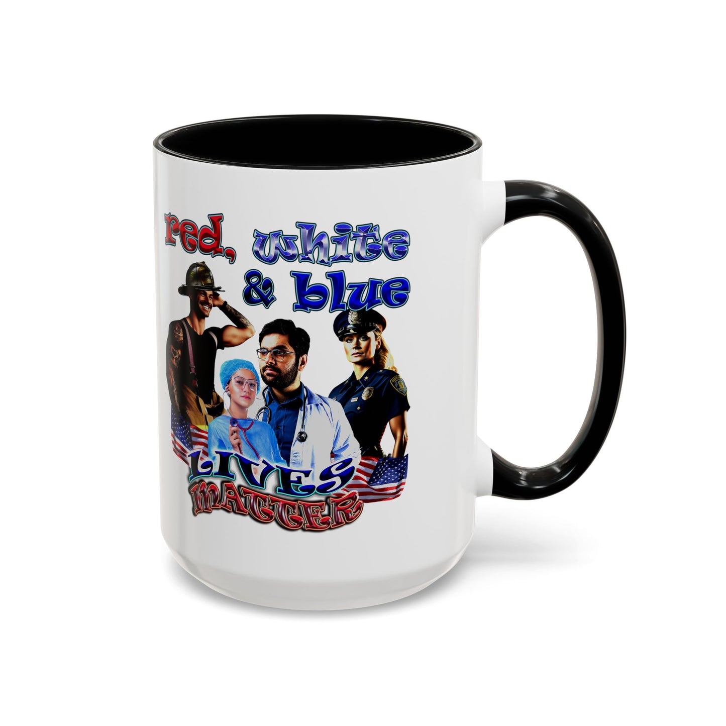 rw&b lives matter - Accent Mug (white)
