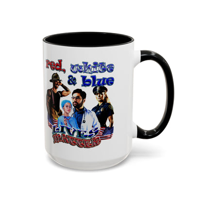 rw&b lives matter - Accent Mug (white)