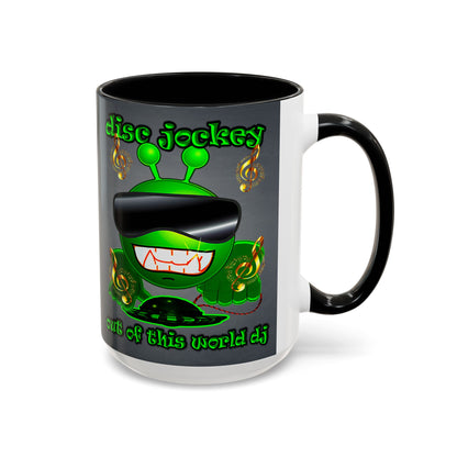 disc jockey - Accent Mug (grey-light grey)