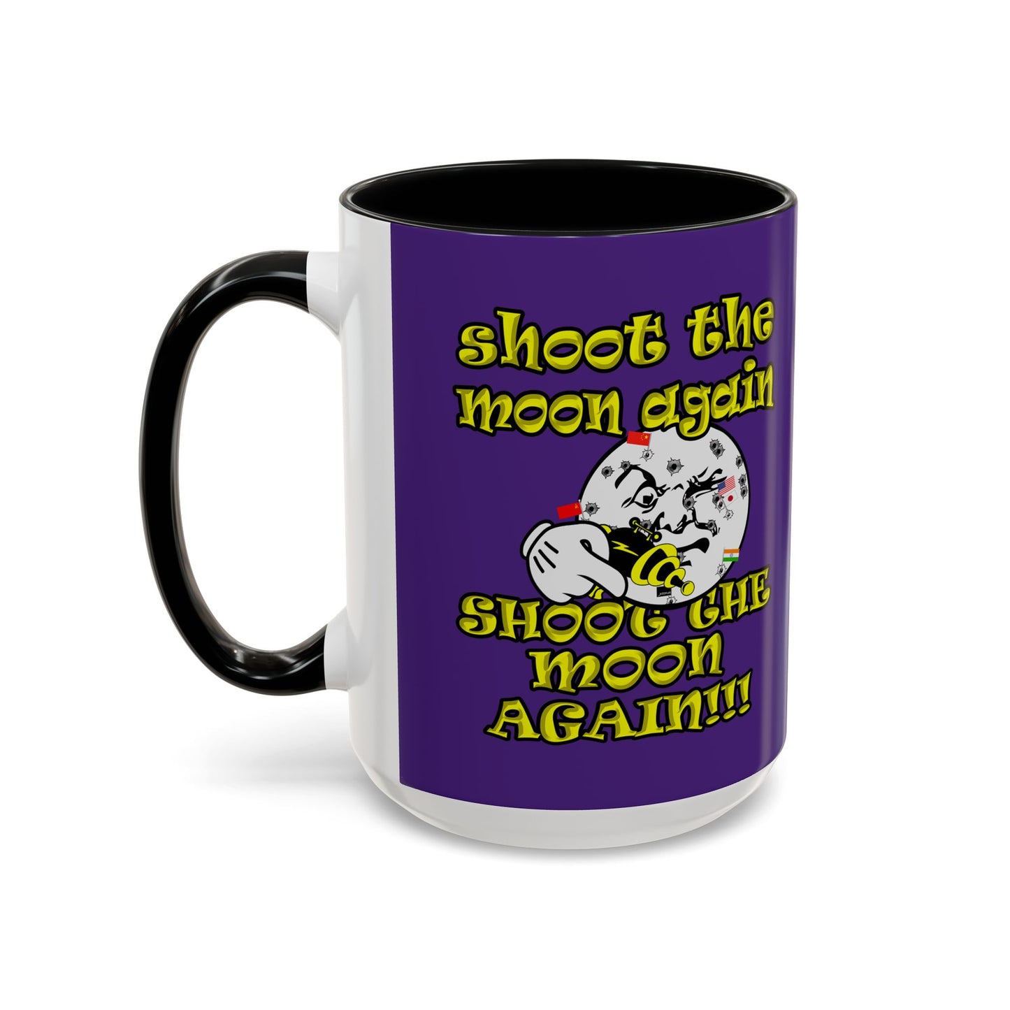 shoot the moon again - Accent Mug (purple)