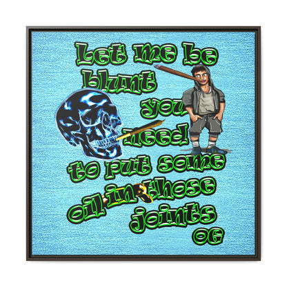 og - framed canvas art (faded blue)