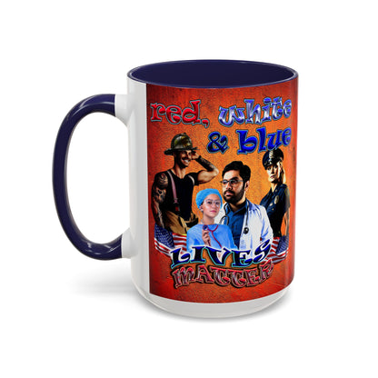 rw&b lives matter - Accent Mug (burnt orange)