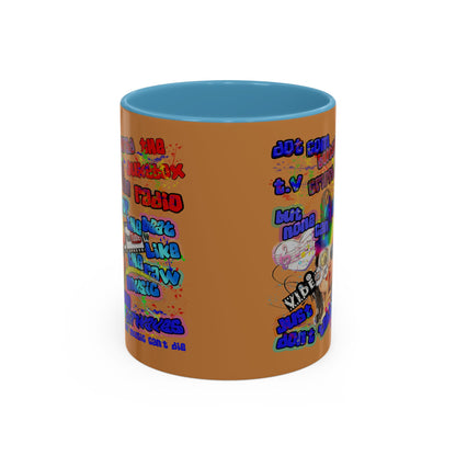 drop the beat - Accent Mug (light brown)