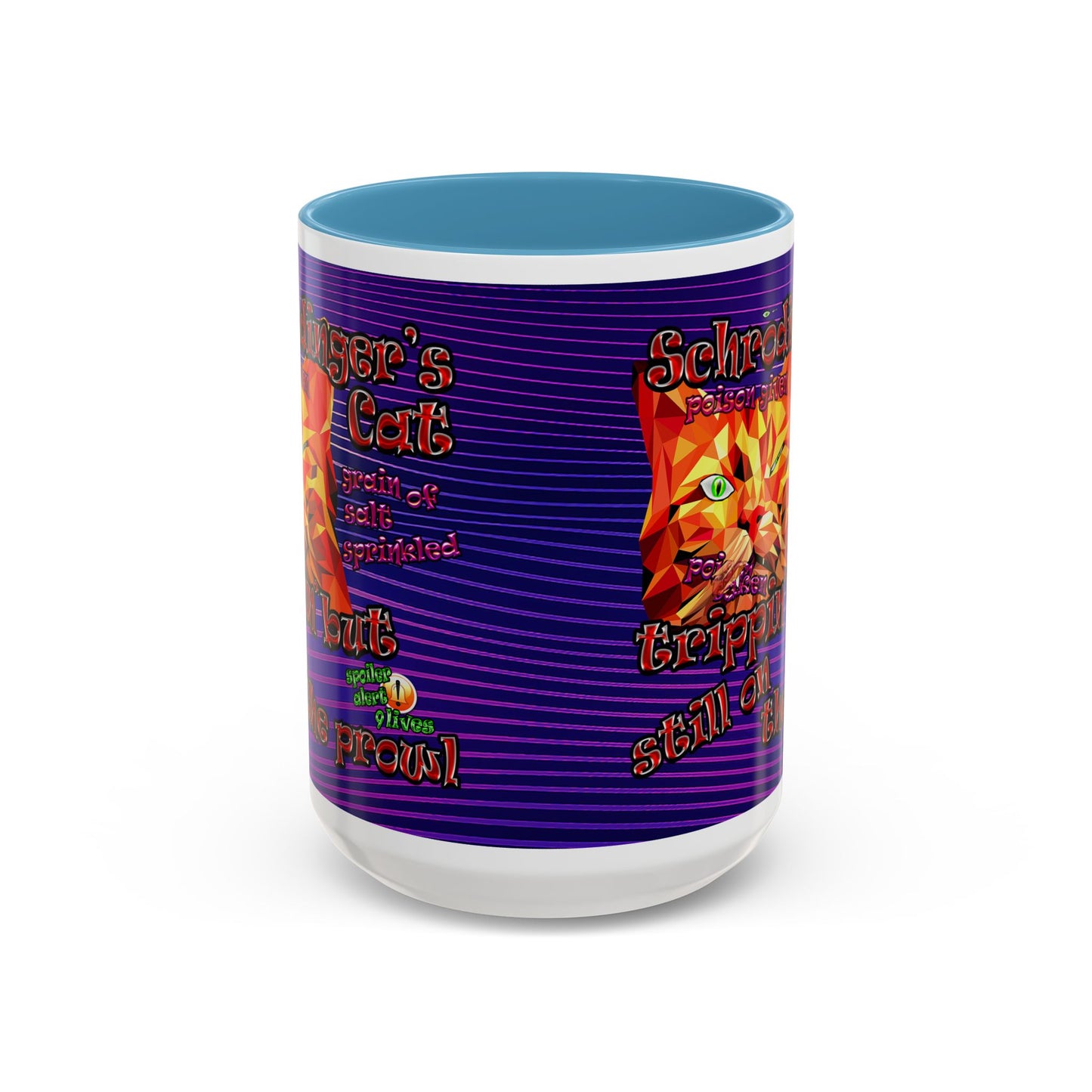 schrodinger's cat - Accent Mug (purple wave)