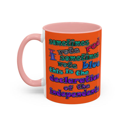 declaration of the independents - Accent Mug (orange)