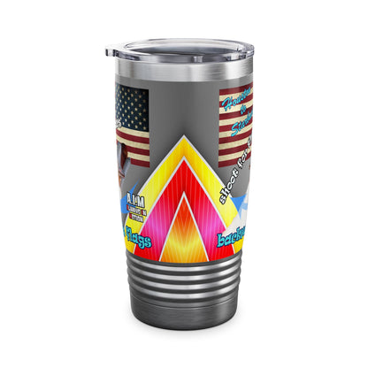 shoot for the stars - Ringneck Tumbler, 20oz (rainbow split)