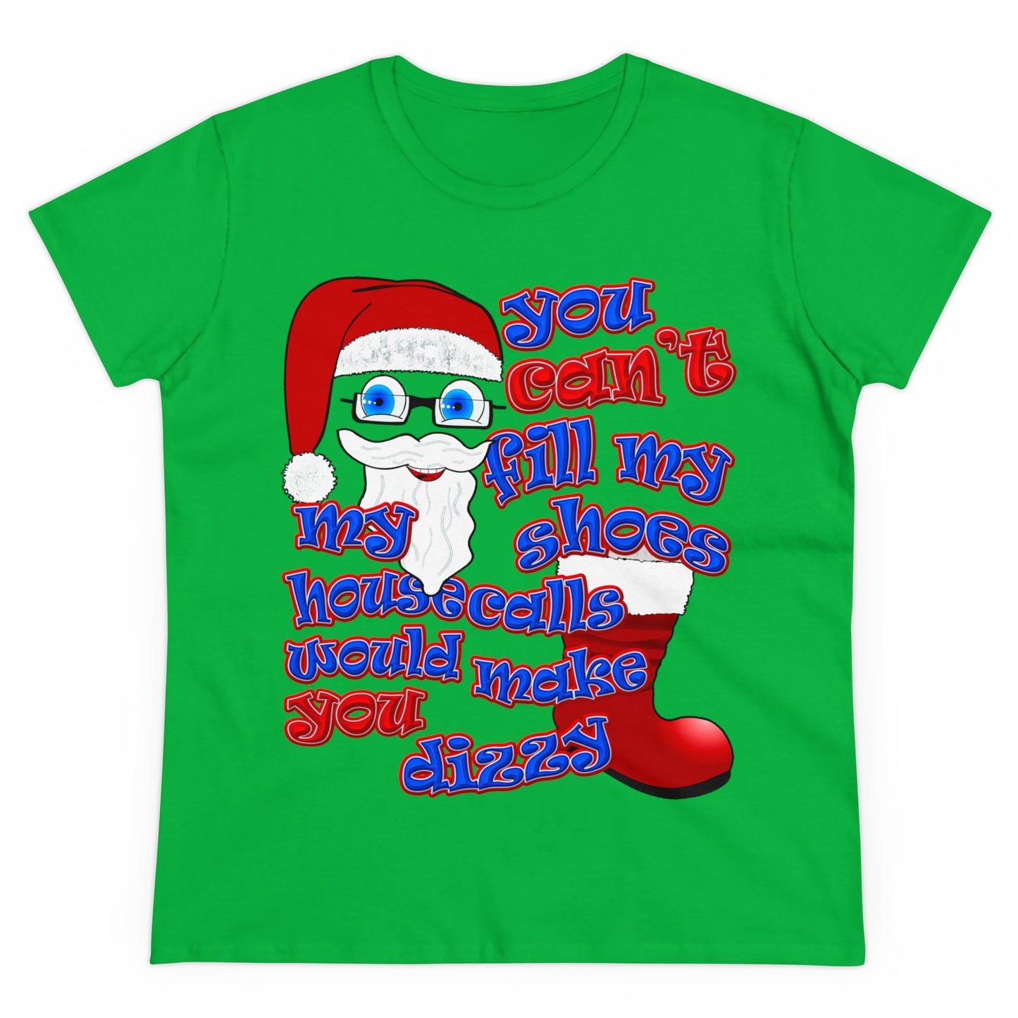 santa's shoes - Women's Midweight Cotton Tee