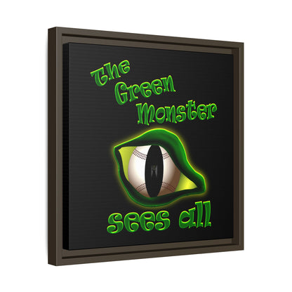 green monster - framed canvas art (black)