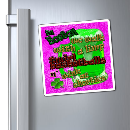 celtics logo - Magnets - (pink swirl)
