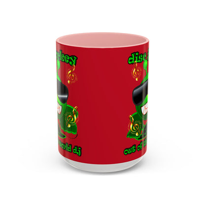 disc jockey - Accent Mug (dark red)
