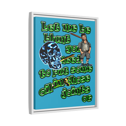 og - framed canvas art (turquoise)