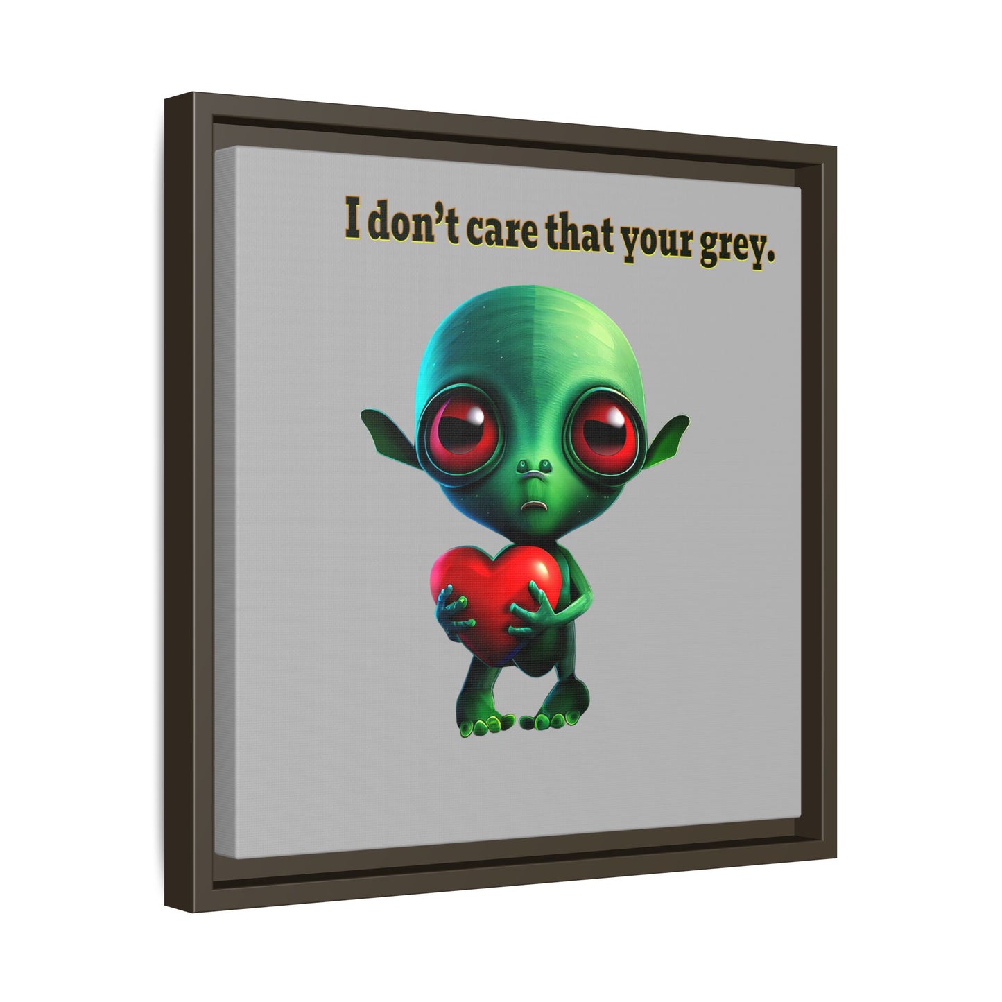 I don't care that your grey - framed canvas art (light grey)
