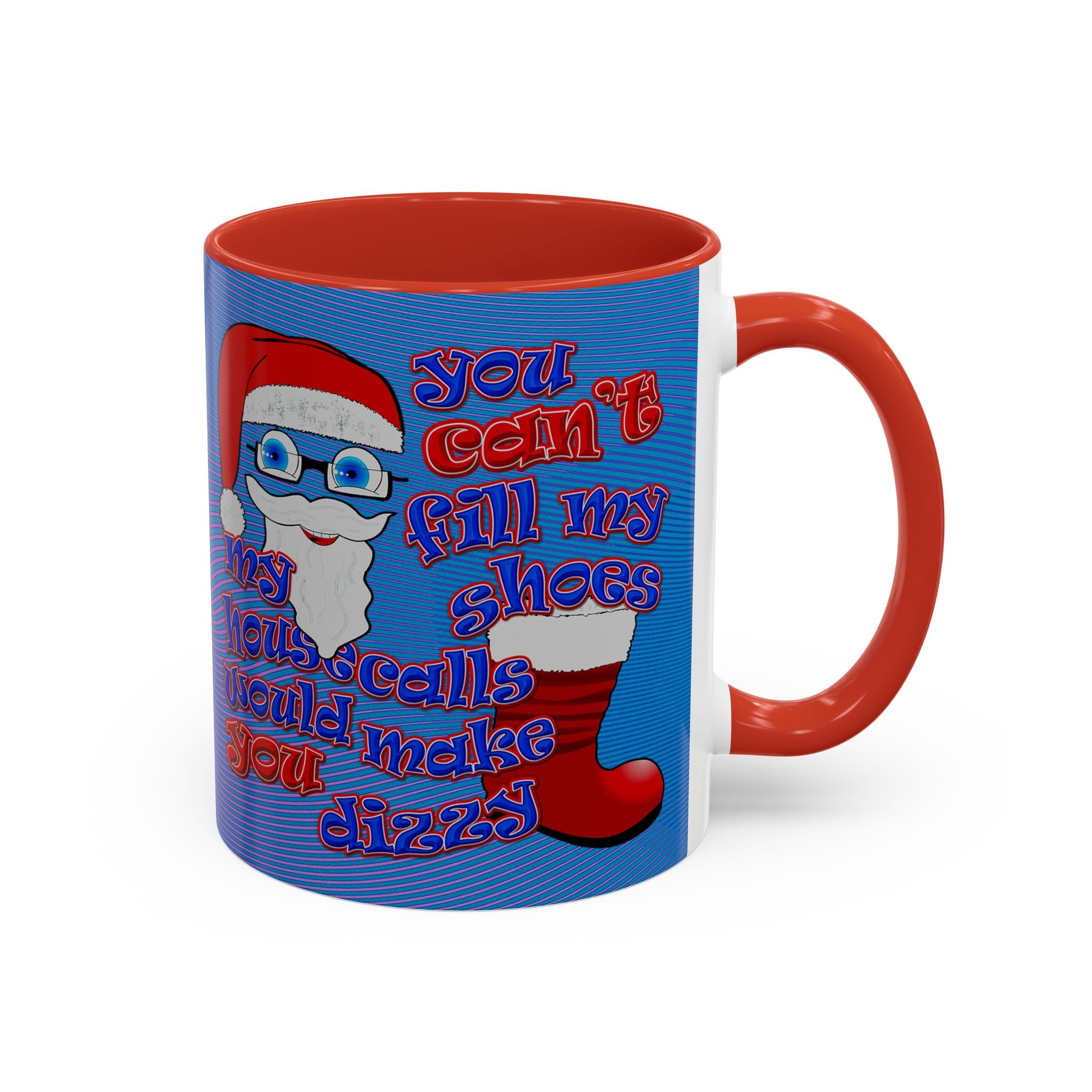 santa's shoes - Accent Mug (light blue-purple wave)