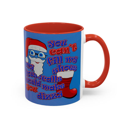 santa's shoes - Accent Mug (light blue-purple wave)
