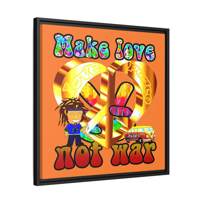 love peace - framed canvas art (crusta)