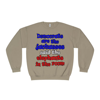 donkeys and elephants - Unisex NuBlend® Crewneck Sweatshirt
