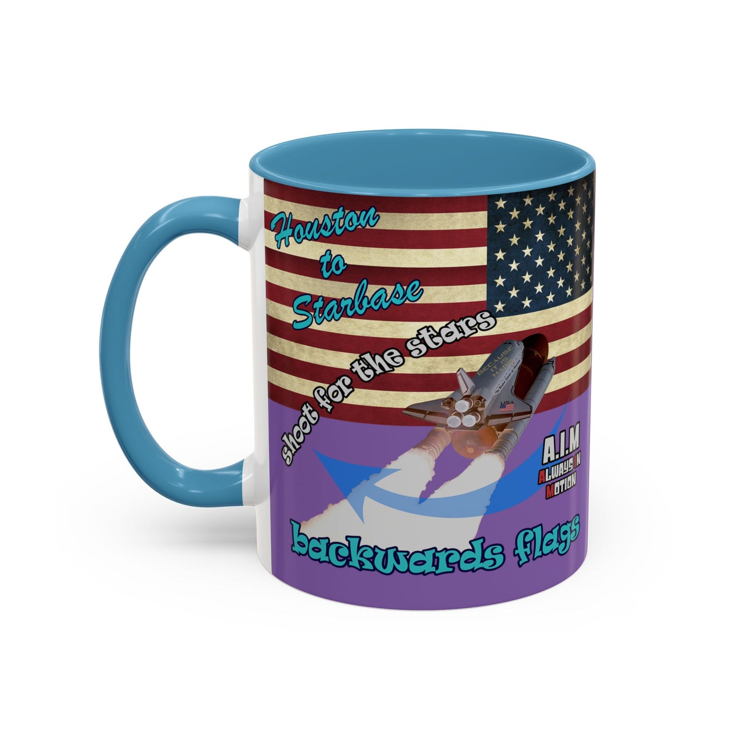 shoot for the stars - Accent Mug (light purple)