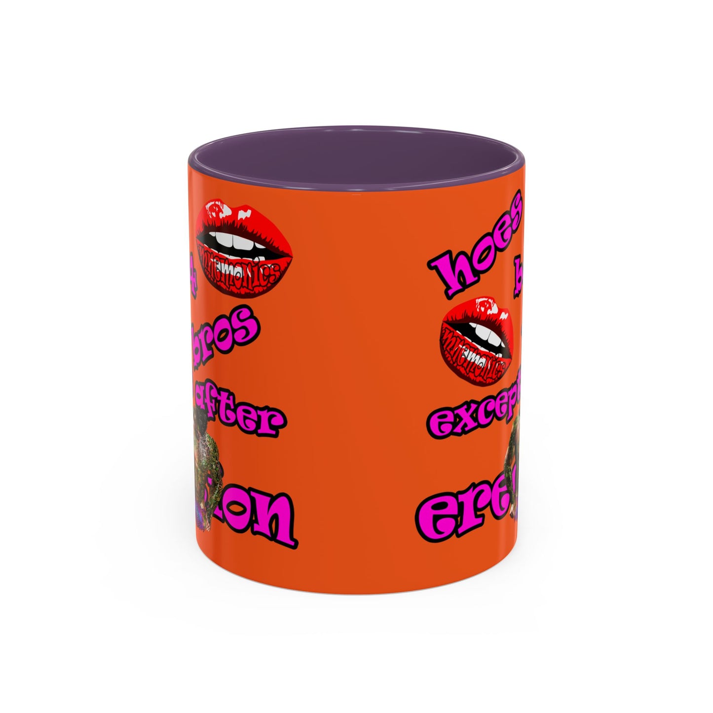 hoes b4 bros - Accent Mug (orange)