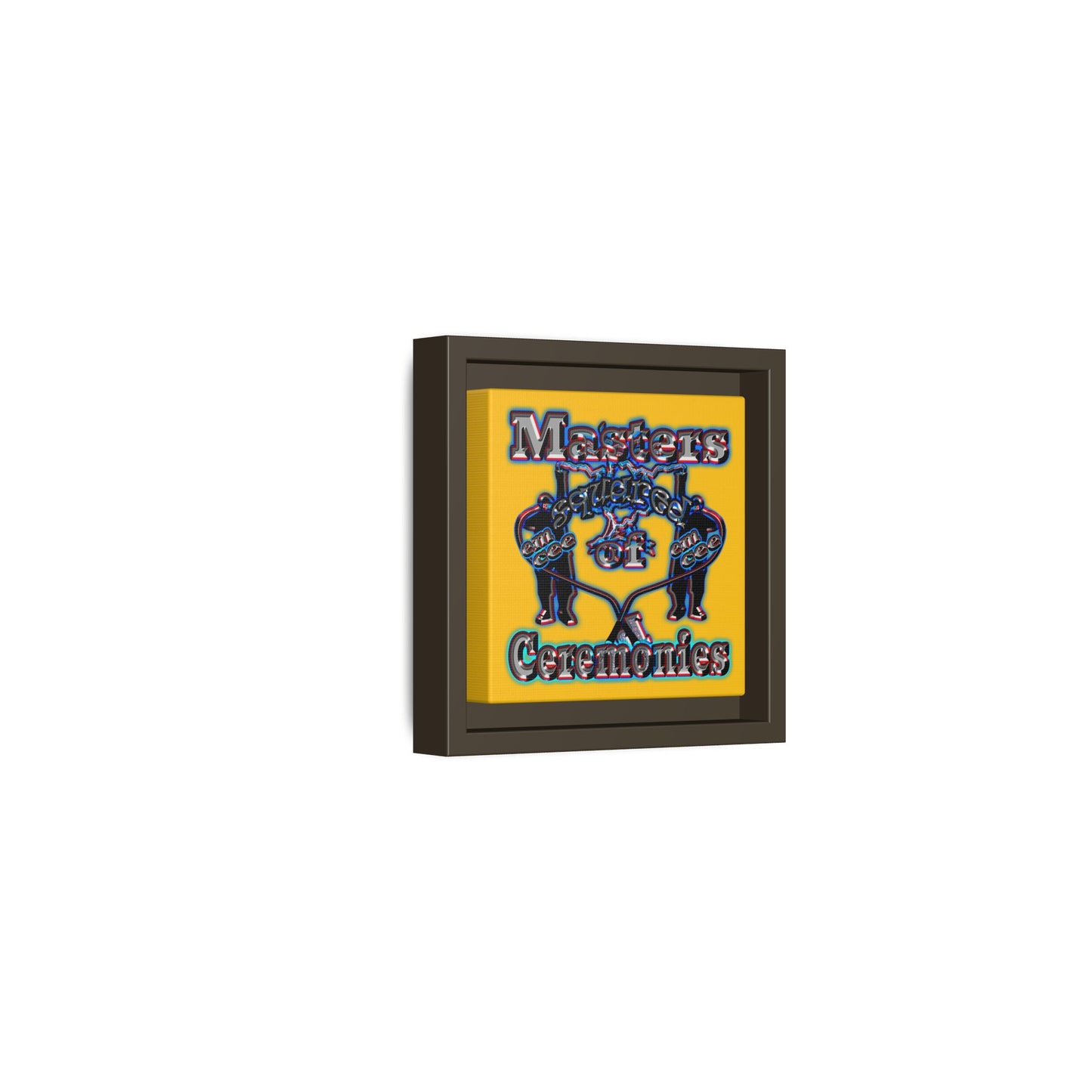 em cee squared - framed canvas art (yellow)