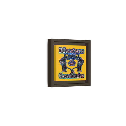 em cee squared - framed canvas art (yellow)