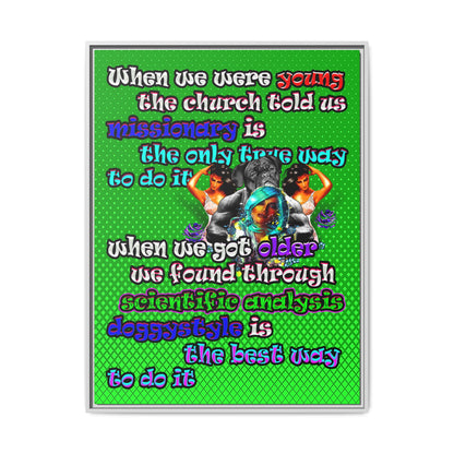 doggystyle - framed canvas art (logo green)