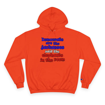donkeys and elephants - Champion Hoodie