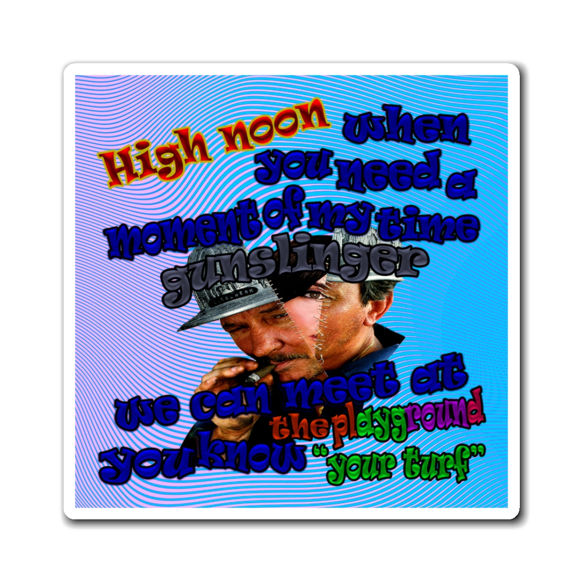 high noon - Magnets - (light blue-purple wave)