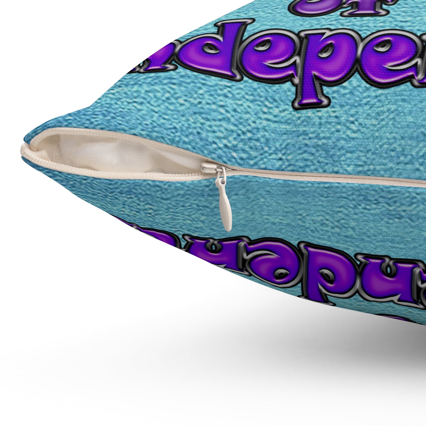 declaration of the independents - Spun Polyester Square Pillow - (faded blue)