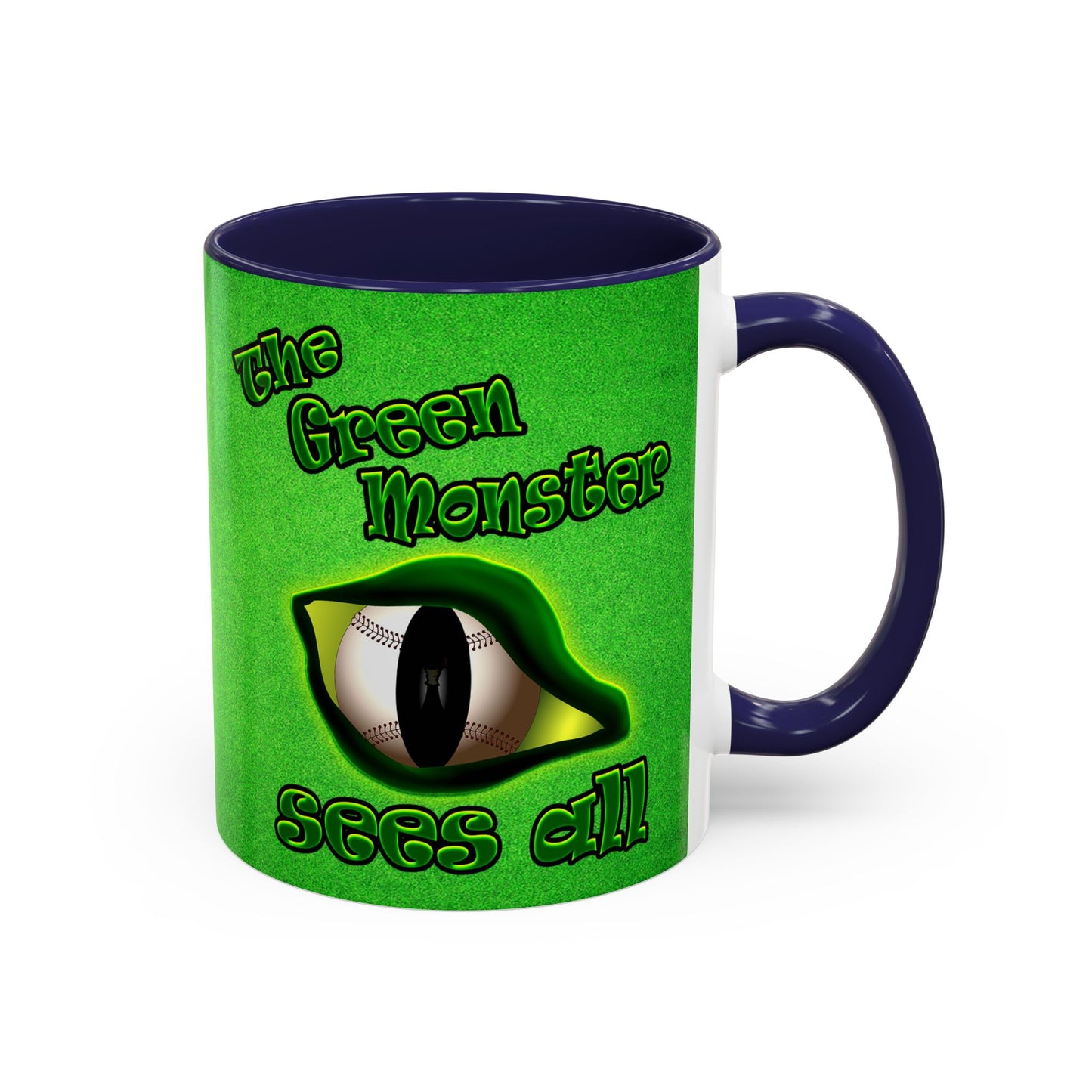 green monster - Accent Mug (green turf)