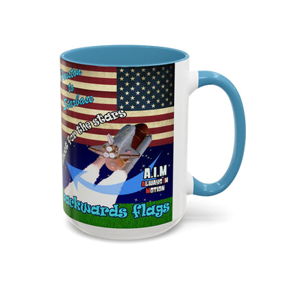 shoot for the stars - Accent Mug ('snoops' background)