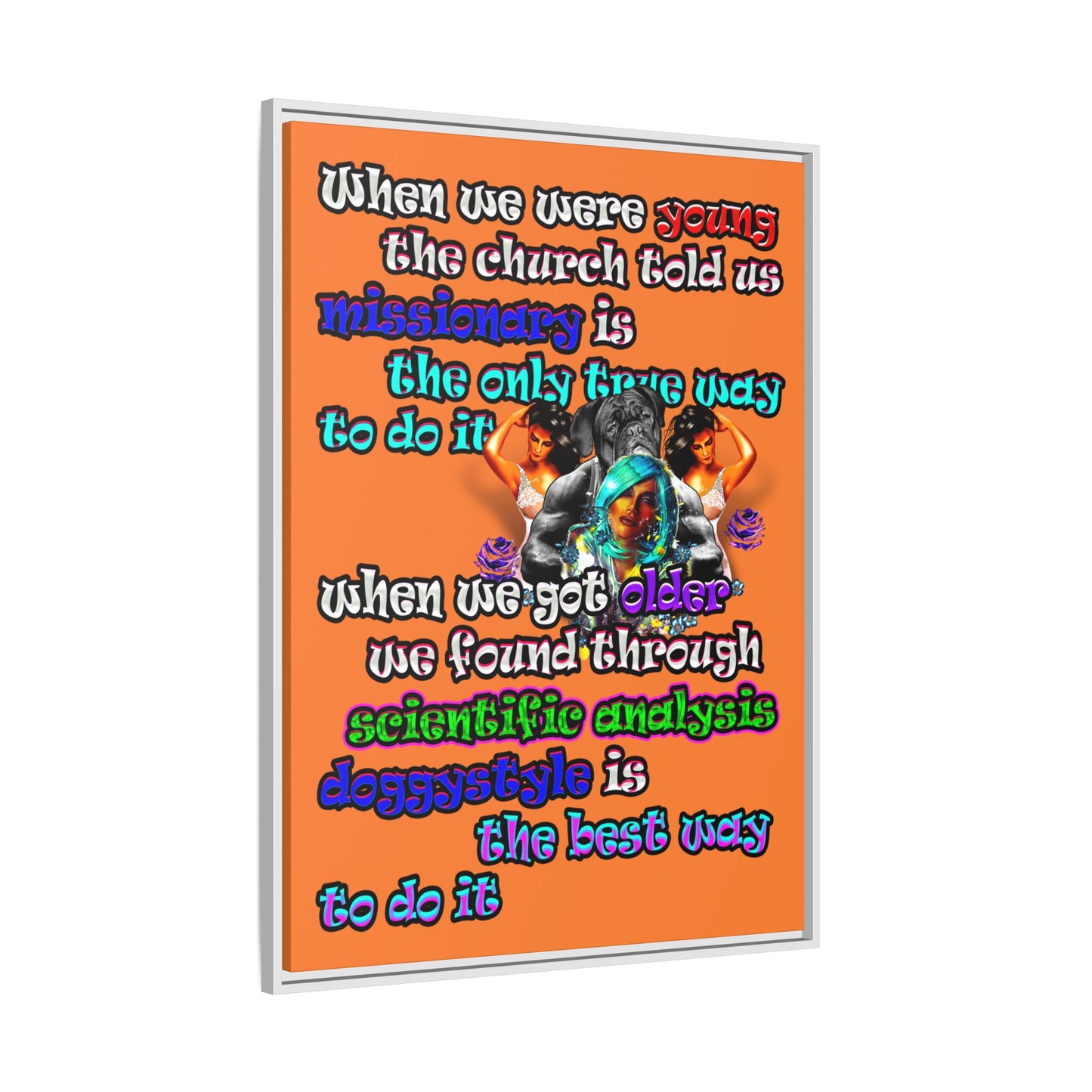 doggystyle - framed canvas art (crusta)