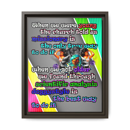 doggystyle - framed canvas art (rainbow split)