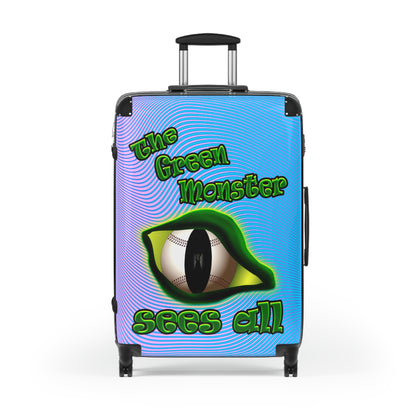 green monster - Suitcase (light blue-purple wave)